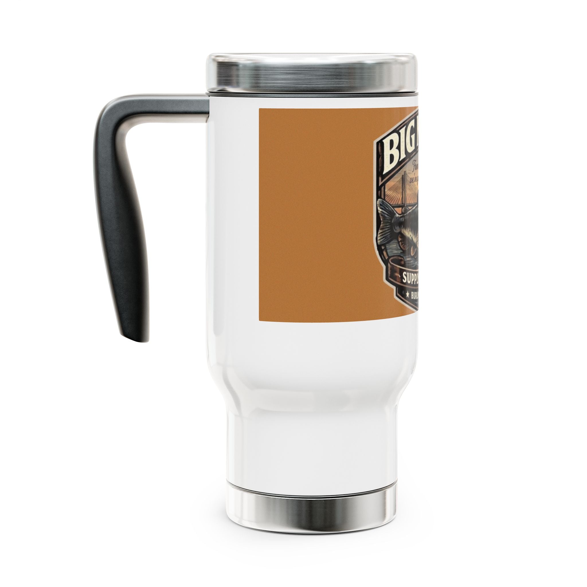 Stainless Steel Travel Mug with Handle, 14oz
