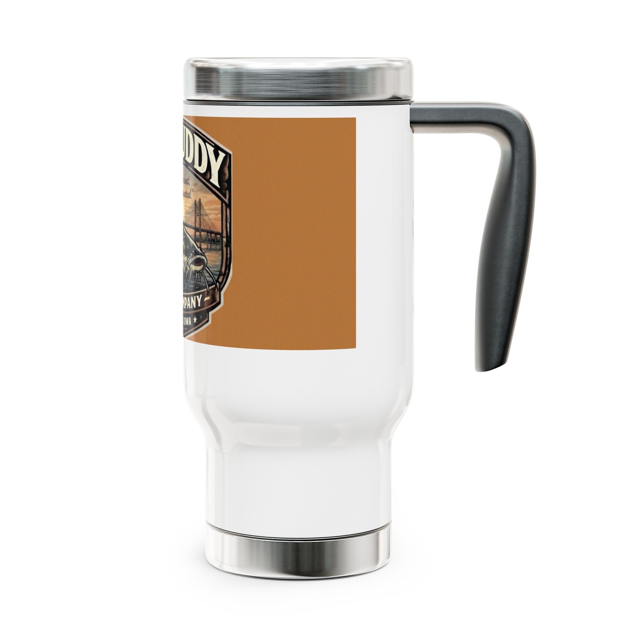 Stainless Steel Travel Mug with Handle, 14oz